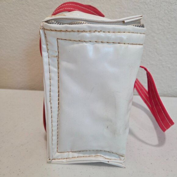 Coca Cola Vintage Lunch Box White Vinyl Cooler - Picture 9 of 12